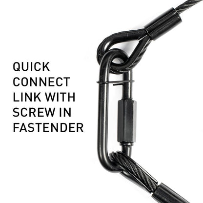 Accu-Cable SC6B 31.5" Inch Black Safety Cable Up to 155 lbs.