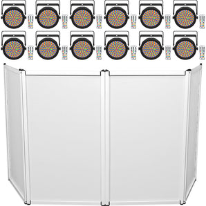 12) Chauvet DJ EZPAR 64 RGBA ILS Rechargeable Battery RGBA LED Par Wash Up-Lights+Facade