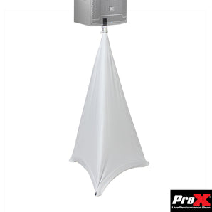 ProX X-SP2SC White Lycra 2 Sided Cover Scrim for Speaker Tripod/Lighting Stand