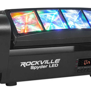 Rockville Spyder LED (8) Beam Moving Head Motorized DMX DJ/Party/Club Pro Light