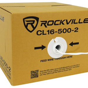 Rockville CL16-500-2 CL2 Rated 16 AWG 500' Speaker Wire In Wall Ceiling 70V 100V