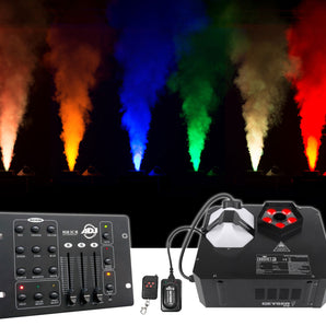 Chauvet DJ GEYSER P5 Fog Machine Fogger, RGBA+UV LED+Remote+DMX Controller