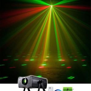 (2) American DJ ANI MOTION 20W Red/Green Compact Laser Effect Lights+Remotes