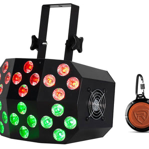 Eliminator Lighting ADJ Mega Wash 24 LED RGBWA+UV Wash Light+Remote+Home Speaker
