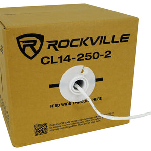 Rockville CL14-250-2 CL2 Rated 14AWG 250' Speaker Wire In Wall Ceiling 70V 100V