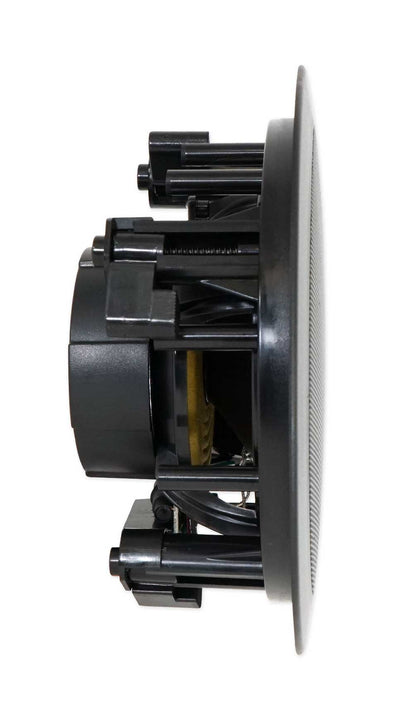 Rock Zone 8 Ch. Multi Room Receiver+(8) 5.25" Black Ceiling Speakers