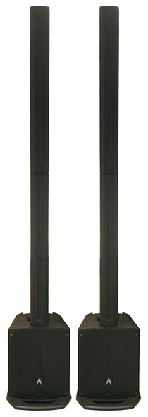 (2) AS8 1000W Powered Line Array DJ PA Column Speakers