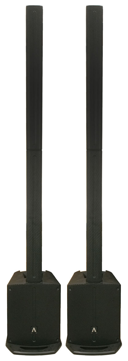 (2) AS8 1000W Powered Line Array DJ PA Column Speakers