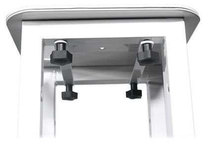 (2) Totem Stands+Black and White Scrims For (2) Chauvet Rogue R2 Wash Lights