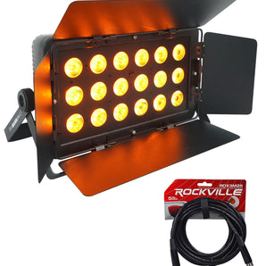 Chauvet DJ SLIMBANK H18 ILS RGBAW+UV LED Wash Par Light+Eye Candy FX+DMX Cable