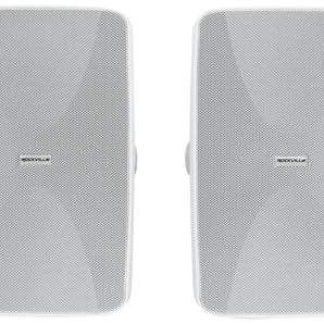 2 Rockville WET-6525W 6.5" 70V Commercial Indoor/Outdoor Wall Speakers in White