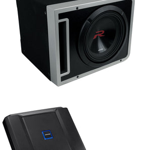 Alpine R2-SB10V 10" 750w Subwoofer+Ported Sub Enclosure Box+Amplifier+Bass Knob