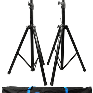 (2) Rockville Tripod Speaker Stands + Odyssey Scrim Werks SWLTPSBLK Black Cover