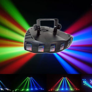 New! Chauvet DJ DERBY X DMX-512 Multi Colored LED Derby Club Light + Fog Machine