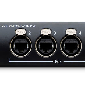 PRESONUS SW5E 5-Port AVB Switch w/ PoE, Rack Mountable, Rugged All-Metal Chassis