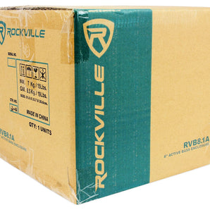 Rockville RVB8.1A 8" 300 Watt Powered Car Subwoofer/Sub Enclosure Box and Remote