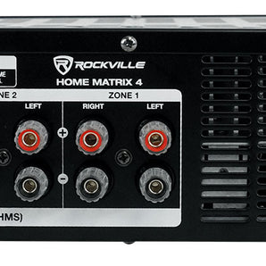 Rockville HOME MATRIX 4 Zone 8 channel 600w Multi Room/Source Receiver/Amplifier