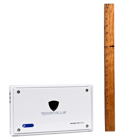 Rockville RXM8BTW 8 Channel Marine/Boat Bluetooth Amplifier+Kicker 4Zone Control