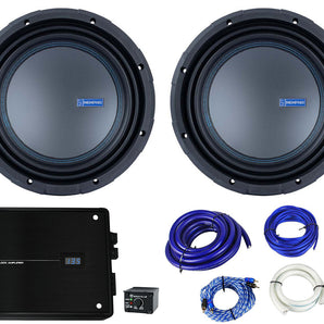 2) Memphis Audio M71012 10" 1500w/750w RMS Car Subwoofers+Mono Amplifier+Amp Kit