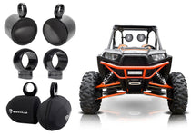 MAC80B 7.7" 360 Degree Swivel Tower Speaker Pods + Covers RZR/ATV/UTV