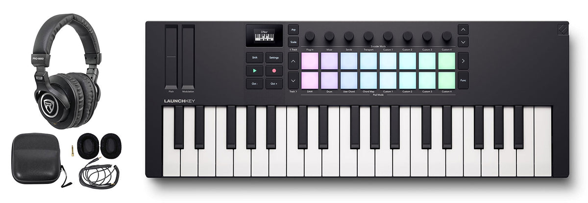 Launchkey Mini 37 MK4 Keyboard Controller + PRO-M50 Studio Headphones
