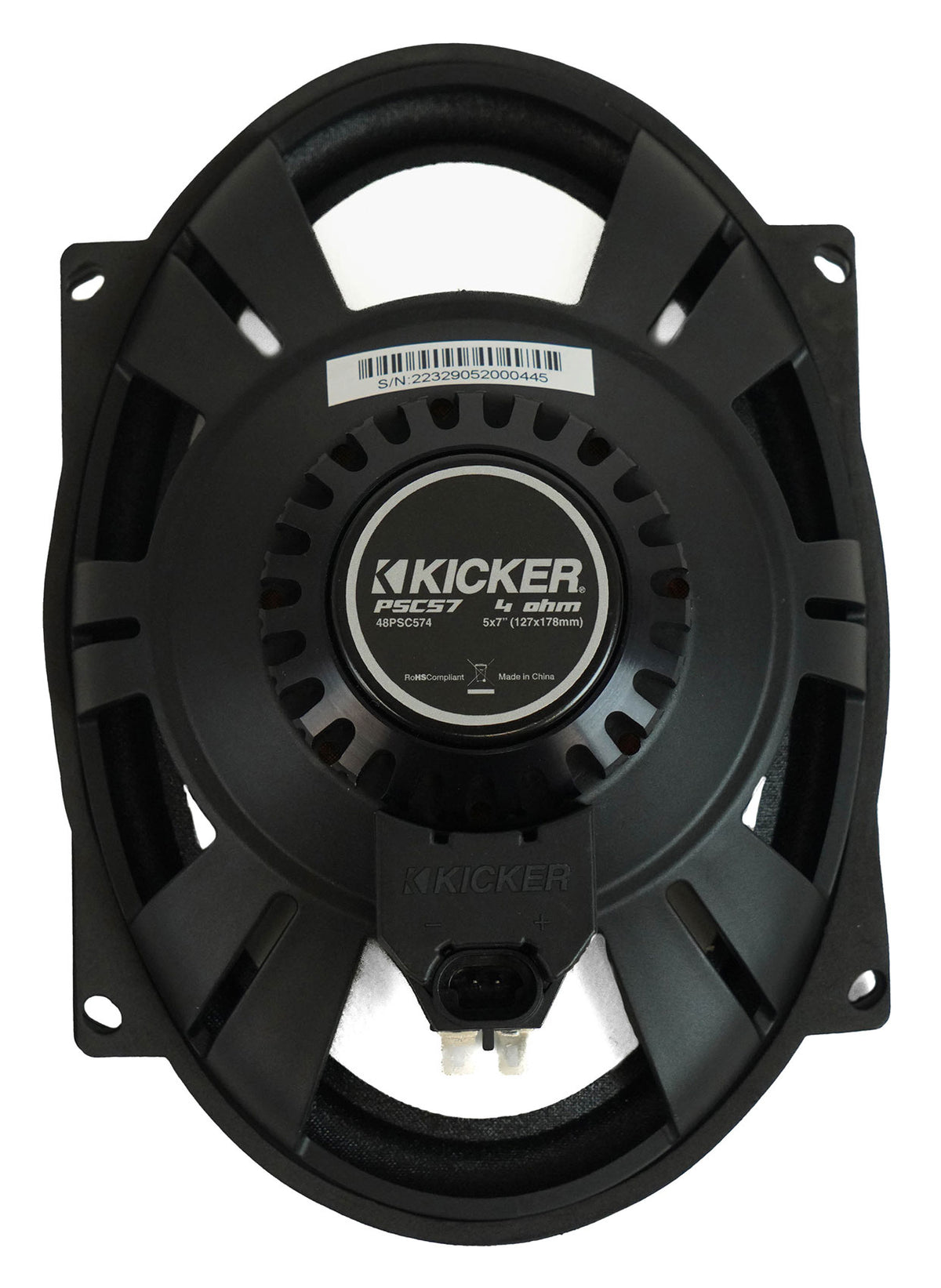 Pair Kicker 48PSC574 5x7" Saddlebag Speakers for 2006-Up Harley Davidson PSC57