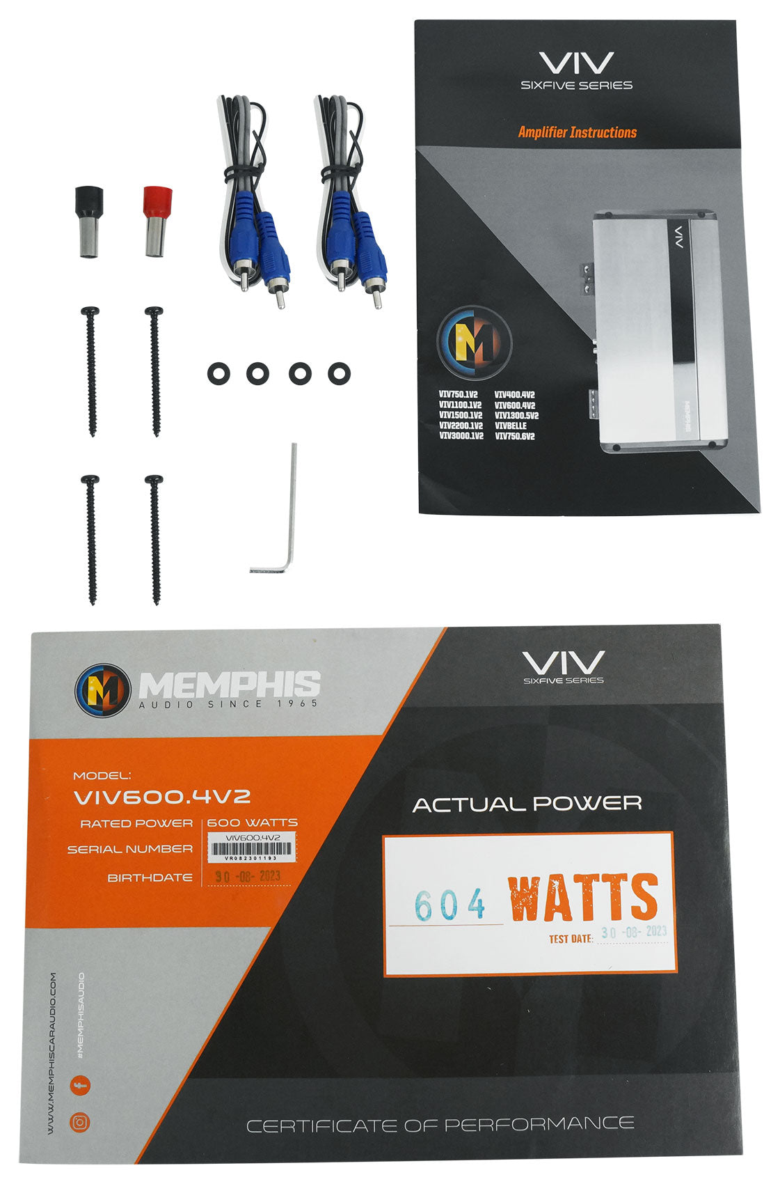 Memphis Audio VIV600.4V2 SixFive Series 600w 4-Channel Car Amplifier Amp w/ DSP
