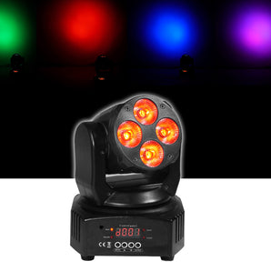 Rockville RockOn-7 40w RGBW Moving Head DMX Spot Beam Stage Club Light and Remote