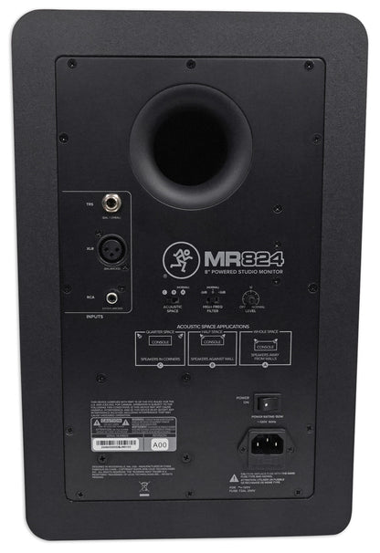 Mackie MR824 8” 85 Watt Powered Active Studio Monitor Class A/B Bi-Amped Speaker