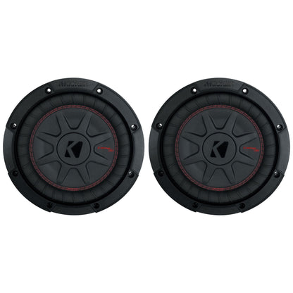 48CWRT82 CompRT8 600W Shallow Slim 8-Inch Subwoofers, DVC 2-Ohm (Pair)