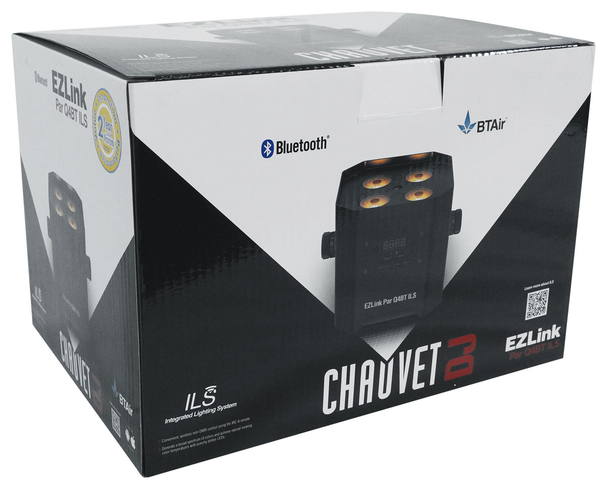 Chauvet DJ EZLink Par Q4BT ILS RGBA Rechargeable Par Can Wash Light w/Bluetooth