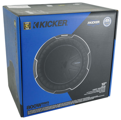 Kicker 51CWQ102 COMP Q 10" 800 Watt Car Audio Subwoofer DVC 2 Ohm Sub CWQ102