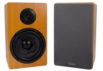 (2) Rockville RockShelf 68C 360w 6.5" Wood Bookshelf Speakers+Bluetooth/Wifi Amp