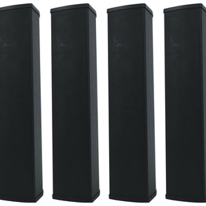 (4) Rockville WET ARRAY 5 BLACK Line Array Speakers For church/School/Auditorium
