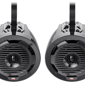 Pair MTX WET65T 6.5" 300w Marine Boat Wakeboard Tower Speakers+Memphis Receiver