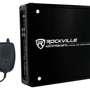 Rockville KRYPTON MF3 1600w Peak / 400w RMS 4 Channel Marine Amplifier Boat Amp