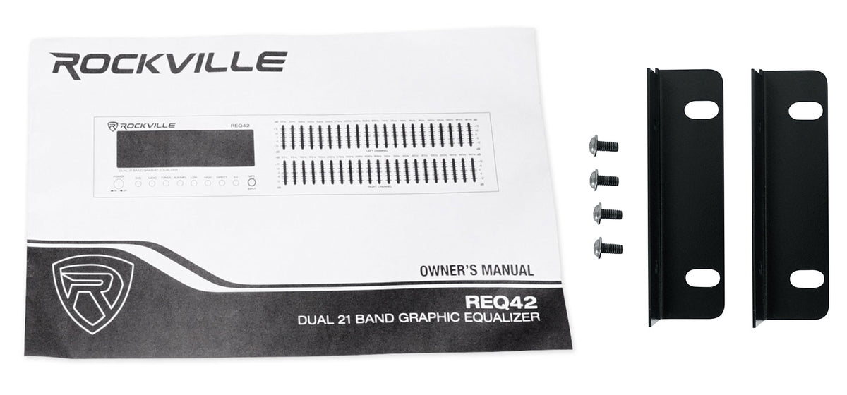 REQ42-B Black 19" 2 x 21 Band Graphic Equalizer