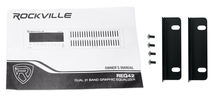 REQ42-B Black 19" 2 x 21 Band Graphic Equalizer