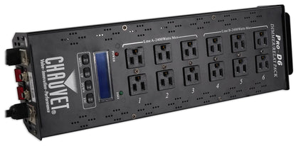 Chauvet PRO-D6 6 Ch 20A DMX-512 Dimmer Switch Pack Simultanious115V and 230V