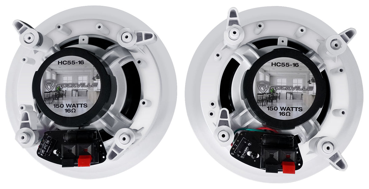 Rock Zone 8 Ch. Amplifier+(32) 5.25" White Ceiling Speakers For Hotel