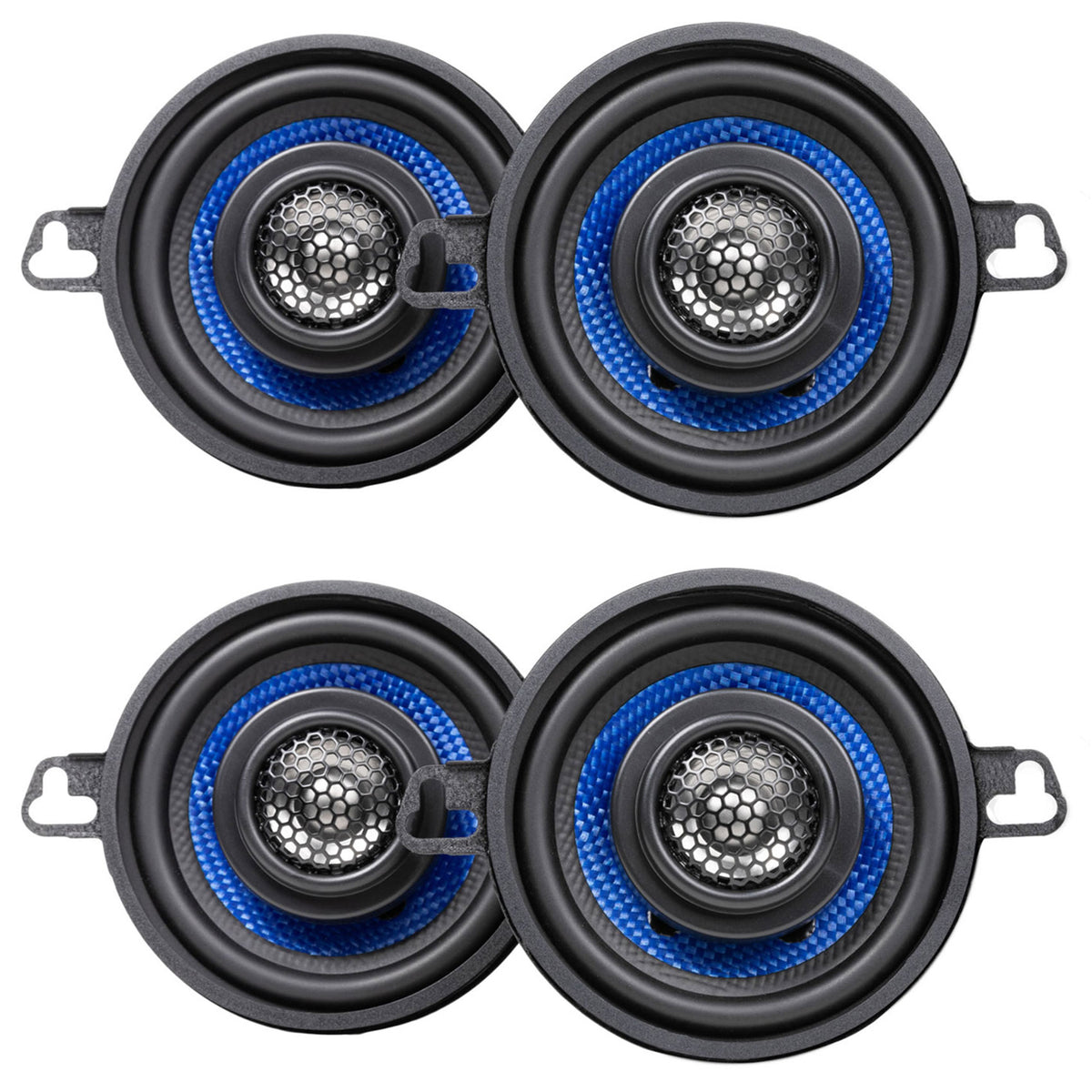 (4) HCC35CX 3.5" 50 Watt 2-Way Coaxial Car Audio Speakers