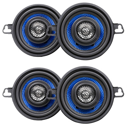 (4) HCC35CX 3.5" 50 Watt 2-Way Coaxial Car Audio Speakers