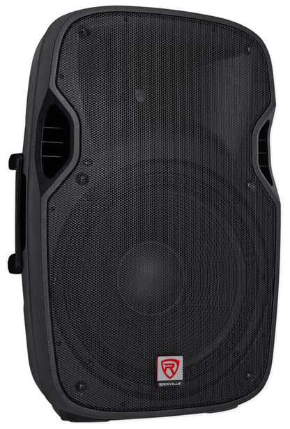 Crown XLi1500 Amplifier + (2) Rockville SPGN158 15in Speakers + Stands + Cables