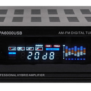 Rockville RPA6000USB 19" 1000w 2 Chan DJ/Pro/Karaoke Amplifier/Mixer Amp w/ USB