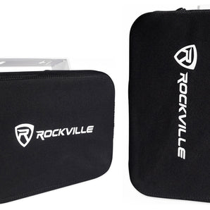 (6) Rockville HP65S 6.5" Black Marine Box Speakers w/ Swivel Brackets+Covers For Boats