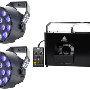 Chauvet Hurricane Haze 4D Water Based Haze Machine Hazer+(2) Par Can Blacklights