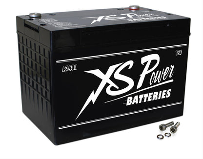 XS Power A3400 12V AGM Retro Series Battery with M6 Terminal Bolts, Max 3300Amps