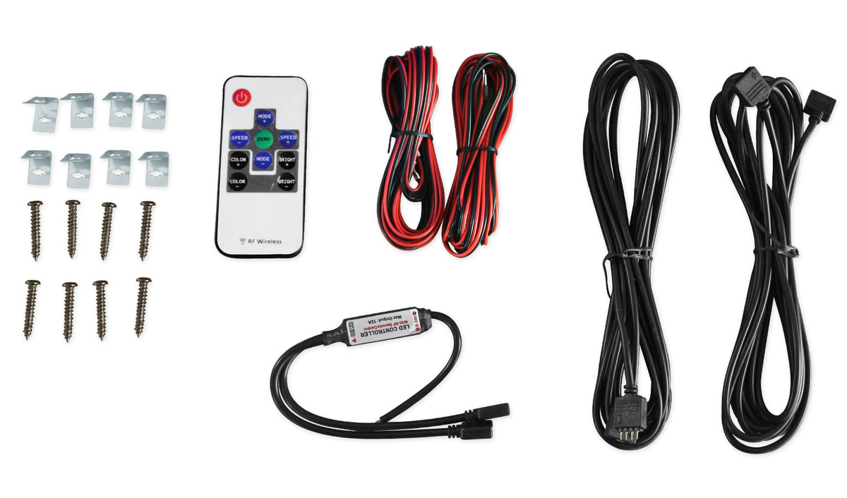 2) Rockville 6.5" LED Swivel Black Marine Wakeboard+Coaxial Speakers+Amp+Amp Kit