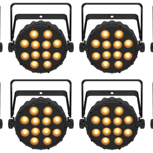 (8) Chauvet DJ SLIMPAR Q12 BT ILS Wireless Par Wash Up-Lights w/ Bluetooth