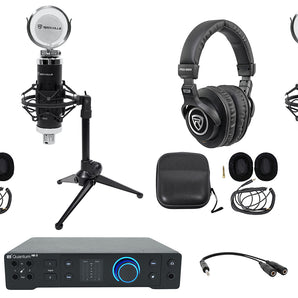 2-Person Podcast Podcasting Recording Kit w/Presonus Quantum HD2 Interface